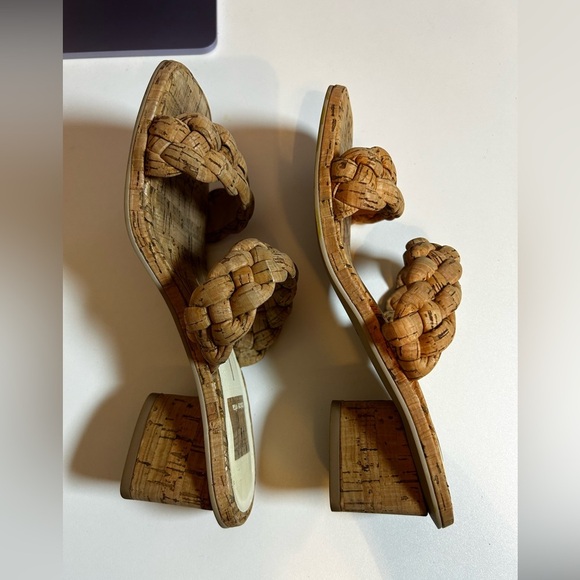 Dolce Vita Braided Ronin Heeled Sandals In Natural Cork - Picture 6 of 6